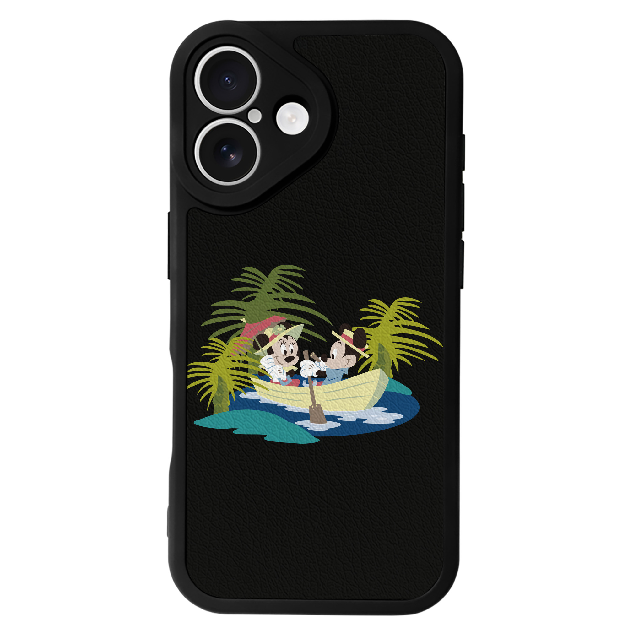 （画像用） ミッキーマウス Mickey Mouse 【iPhone 16シリーズ対応】シリコンスマホケース（レザー調） 材質：シリコン